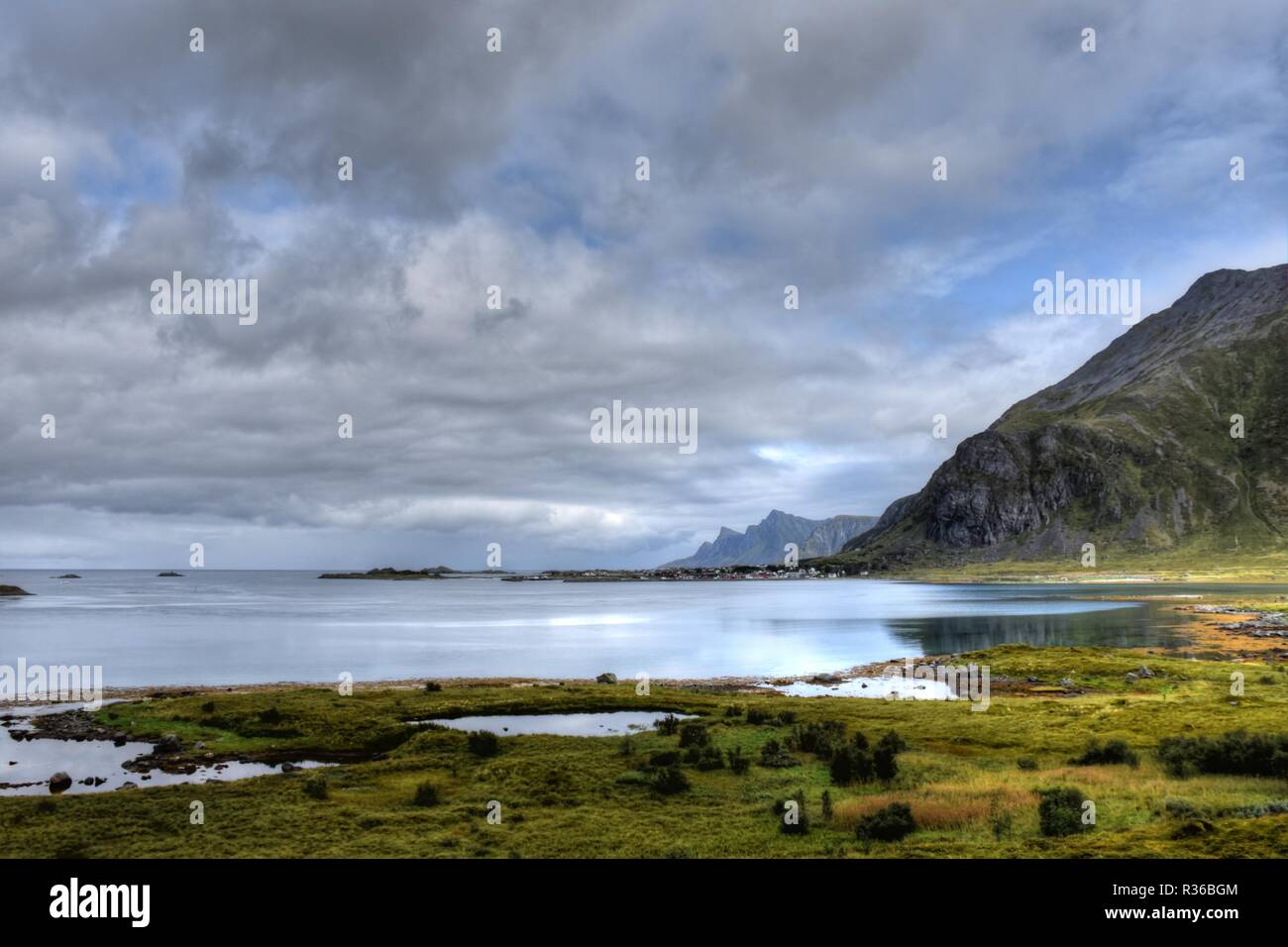 Norwegen Lofoten Flakstad Ramberg Svolvaer Leknes Flakstadoya