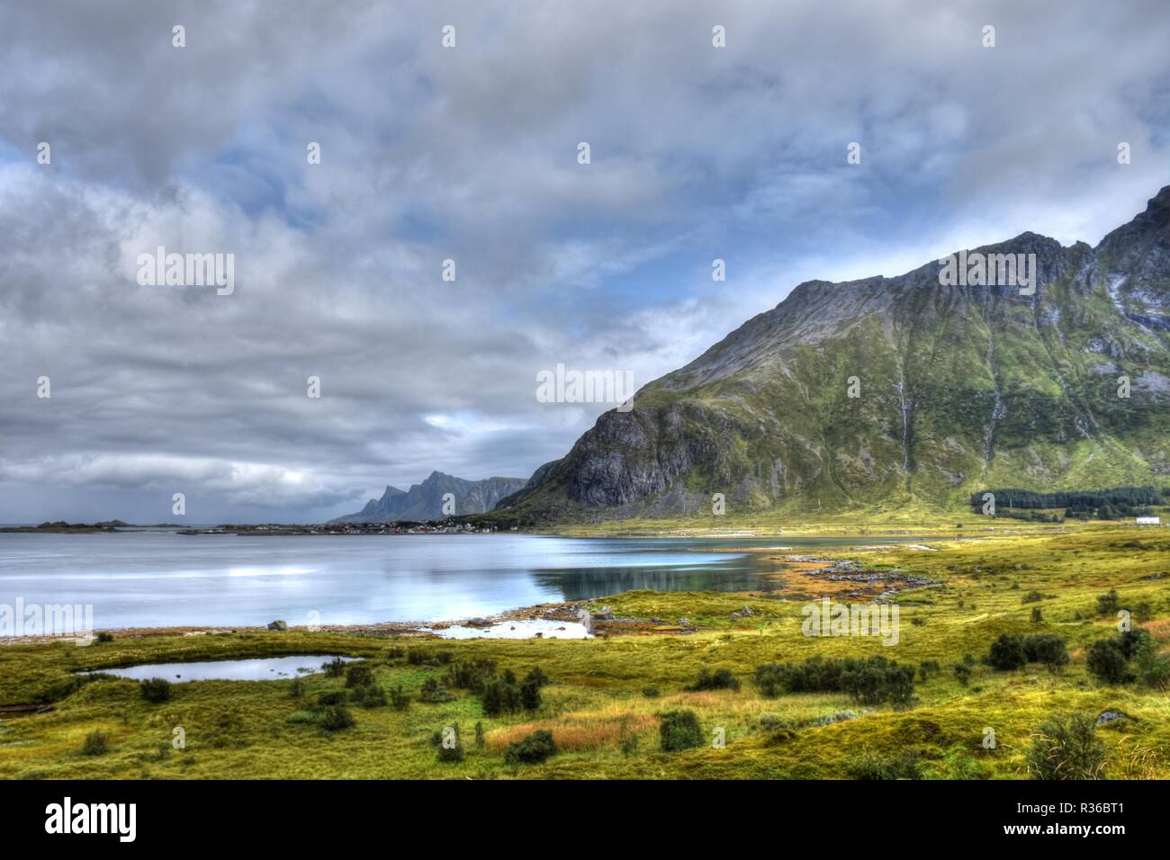 Norwegen Lofoten Flakstad Ramberg Svolvaer Leknes Flakstadoya