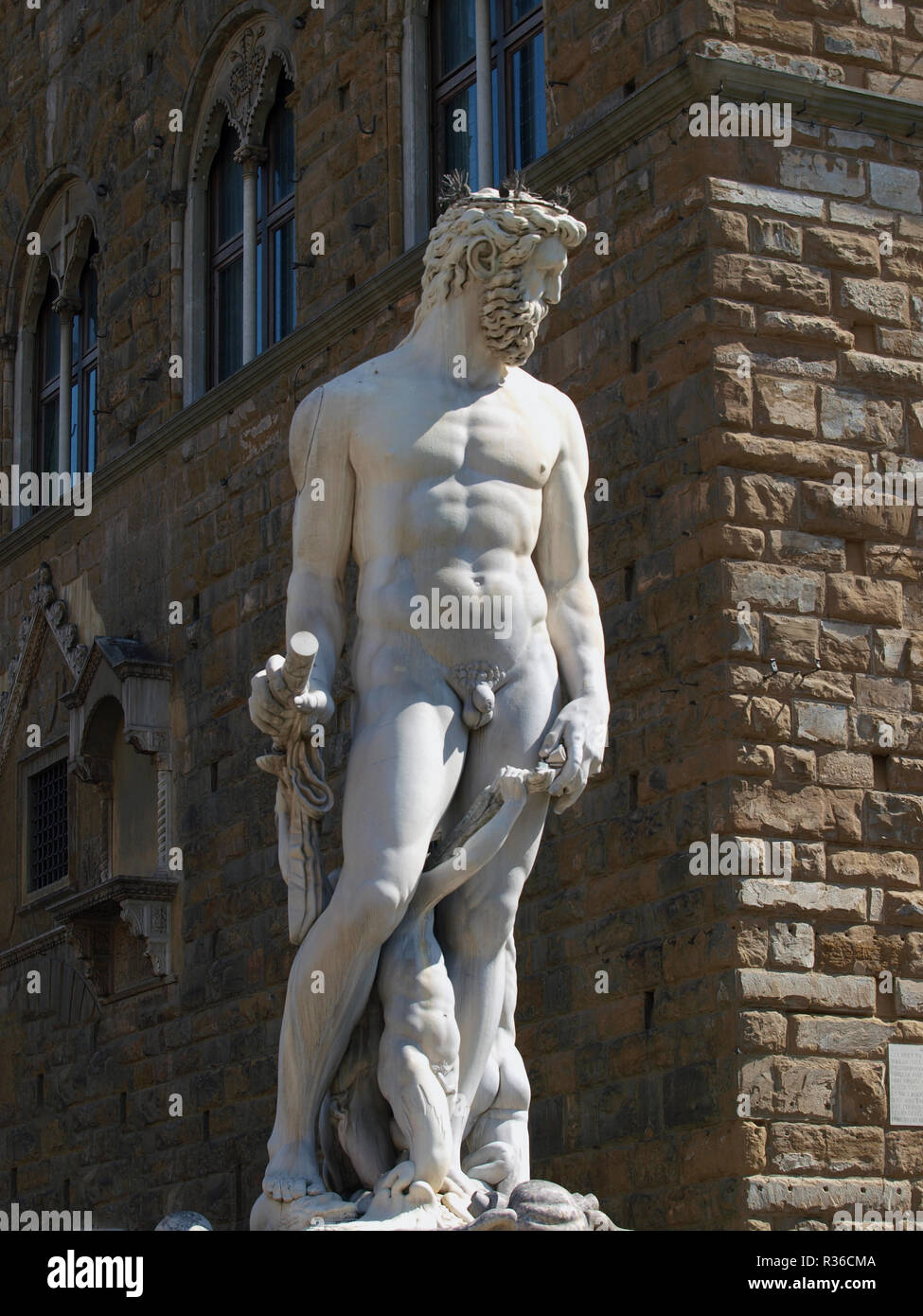 Florence - Statue of Neptune Stock Photo - Alamy