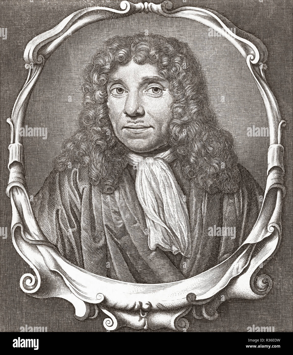 Antonie van Leeuwenhoek, 1632-1723.  Dutch scientist. Stock Photo