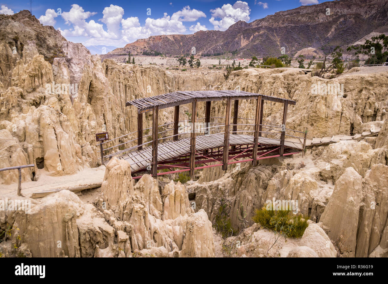 Geological Formations In Moon Valley Valle De La Luna In La Paz Bolivia Valle De La Luna Is A Landscape Formed Out Of Clay Created By Erosion The T Stock Photo