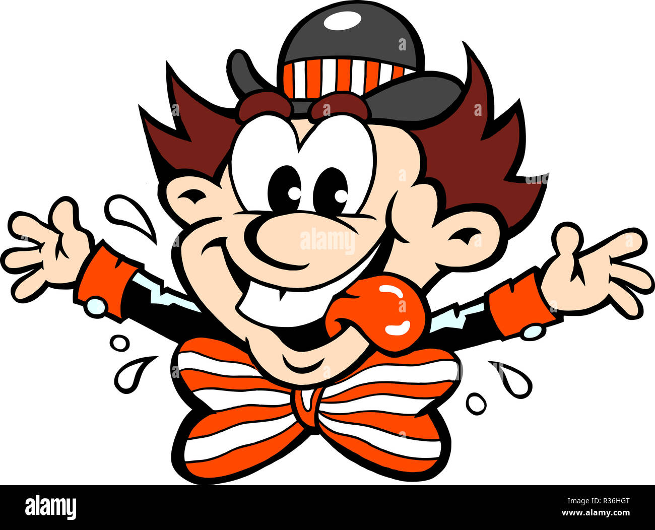Vector illustration of an Happy Candy Man Stock Photo - Alamy