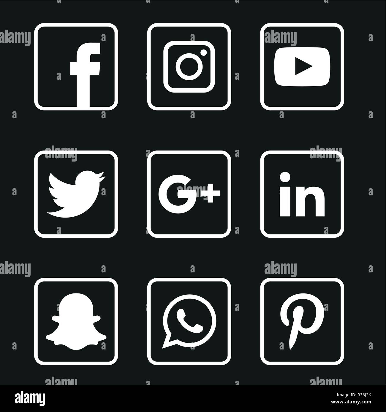 twitter and facebook logo black background