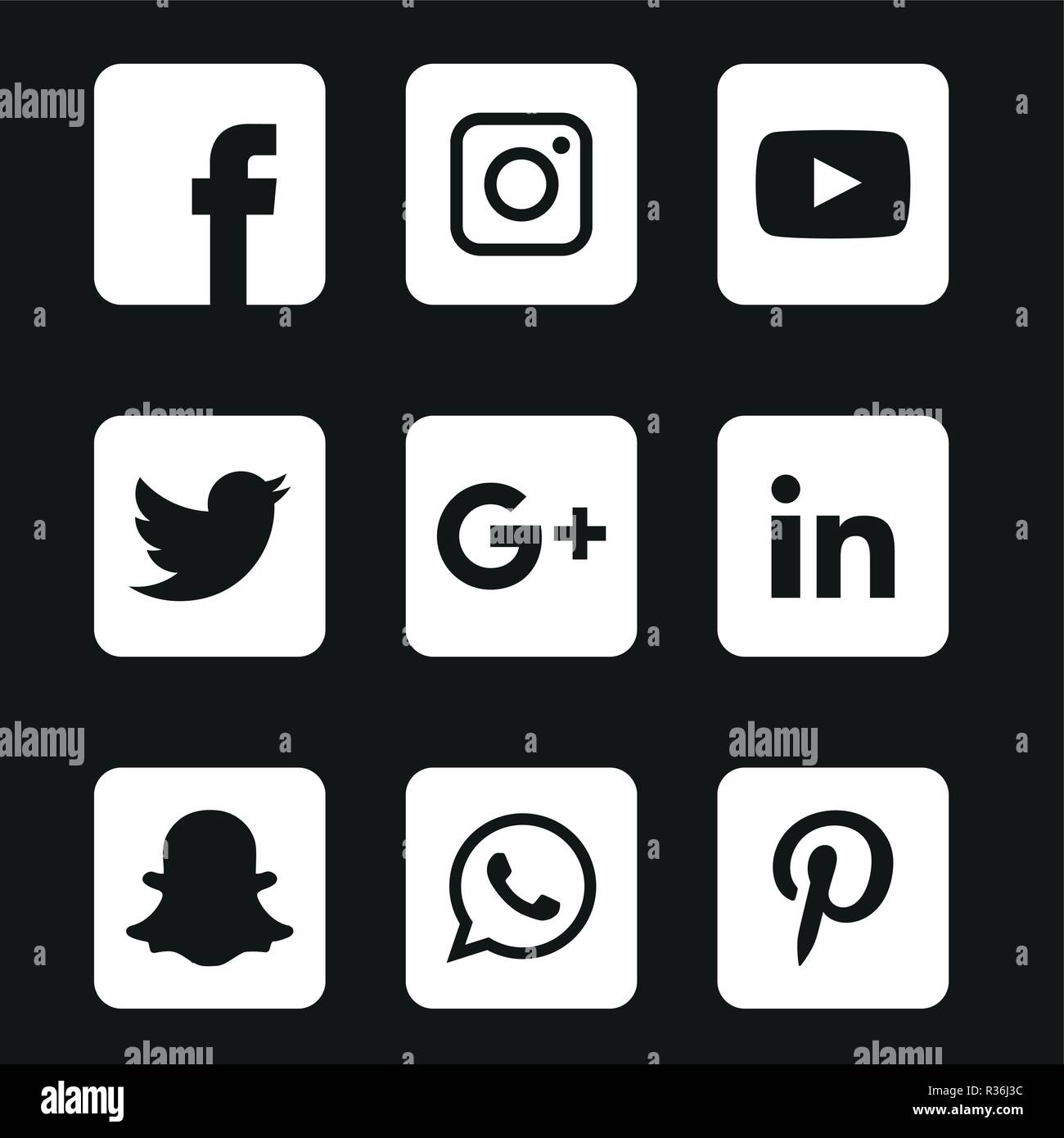 Social Media Icons Set Logo Vector Illustrator Social Media Icon