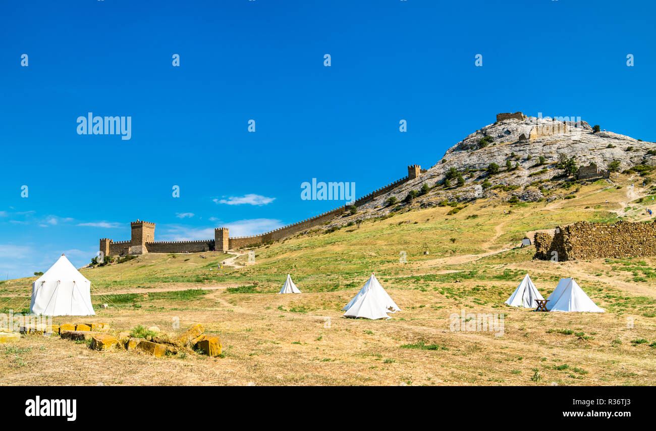 Genoese Fortress - One of the Three Surviving Medieval Fortresses on the  Crimean Coast Stock Image - Image of landscape, drone: 230853717