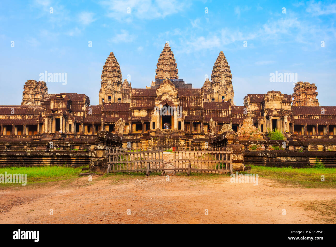 Angkor Wat temple in Siem Reap in Cambodia. Angkor Wat is the largest