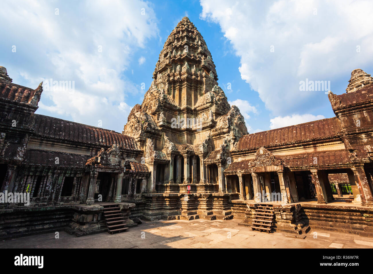 Main tower of Angkor Wat temple in Siem Reap in Cambodia. Angkor Wat is