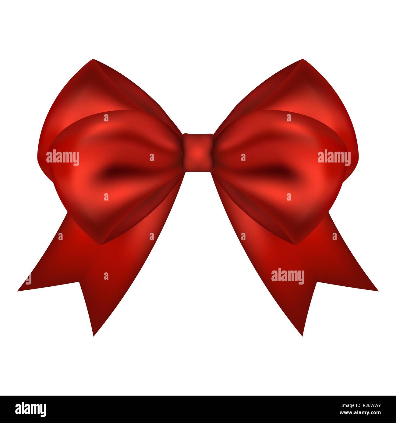 Red bow. Thin tied ribbon Stock Vector Image & Art - Alamy