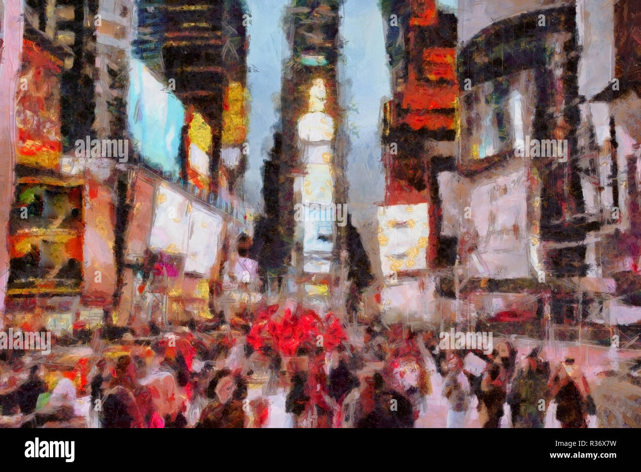 Abstract modern painting.Times Square New York Stock Photo - Alamy