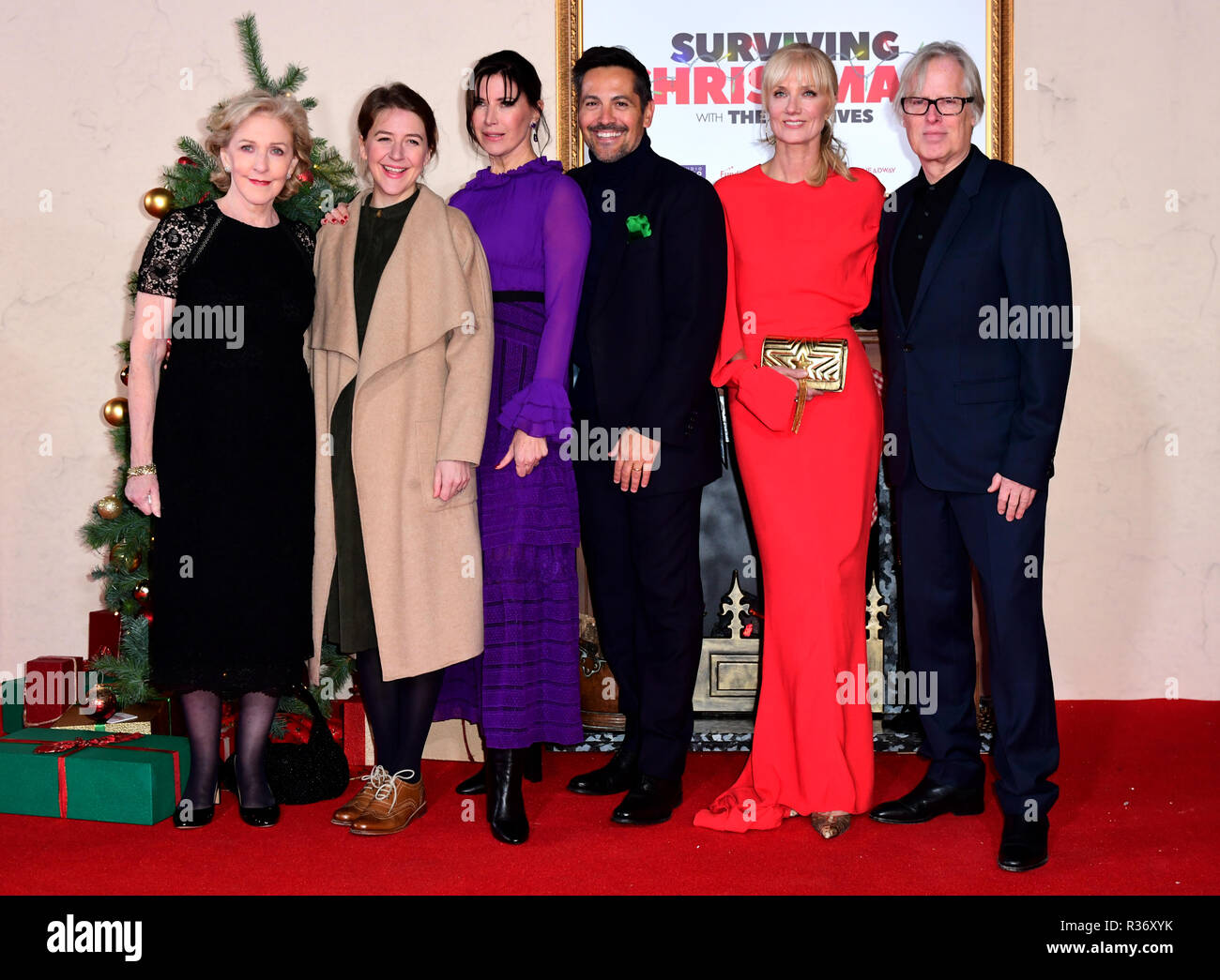 Patricia Hodge Gemma Whelan Ronni Ancona Michael Landes Joely Richardson And James Dearden Left Right Attending The Surviving Christmas With The Relatives World Premiere At The Vue West End Leicester Square London Stock