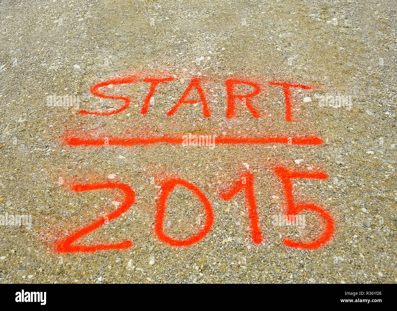 2015 start in the new year Stock Photo