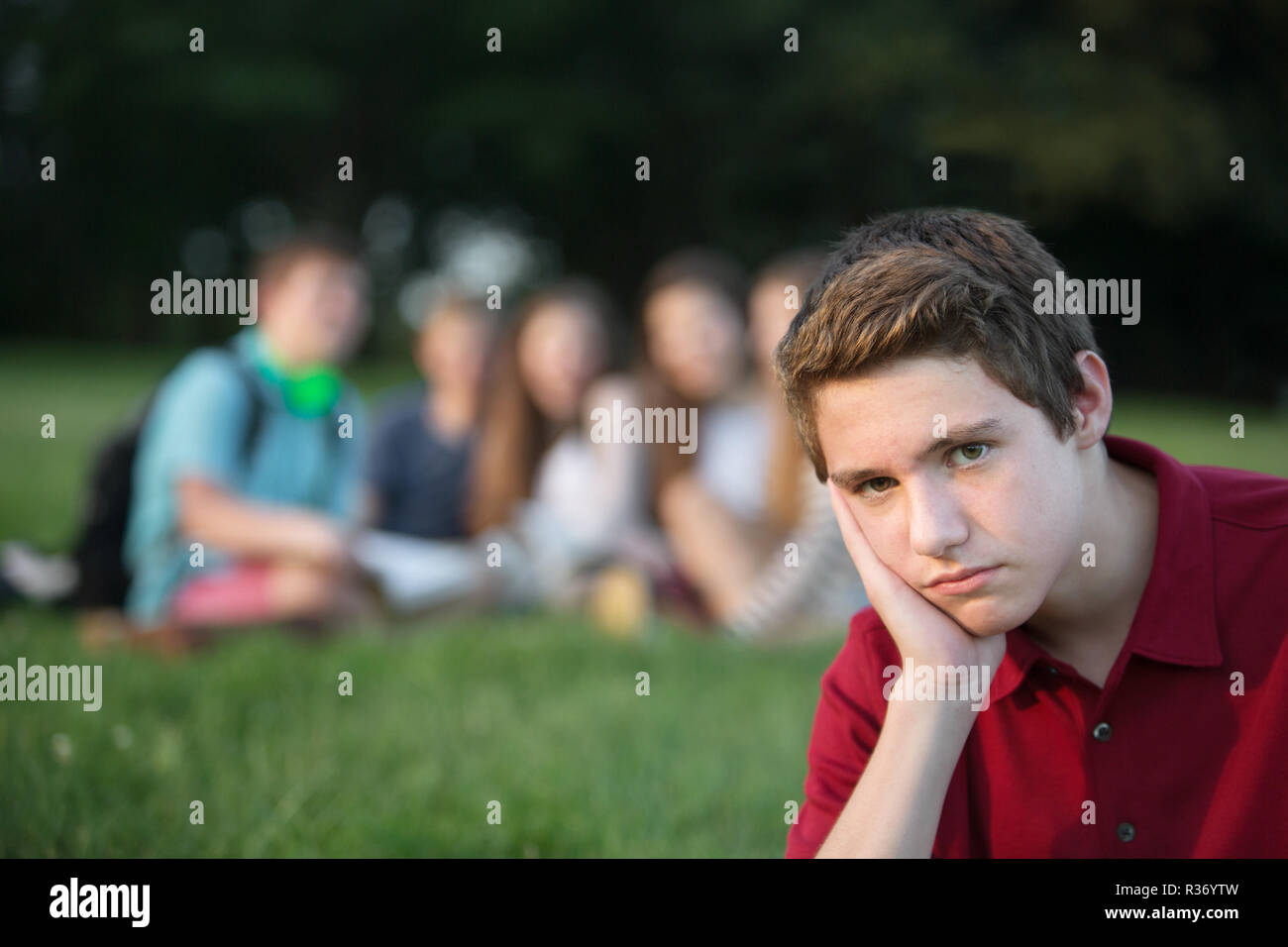 Grumpy teenagers hi-res stock photography and images - Alamy