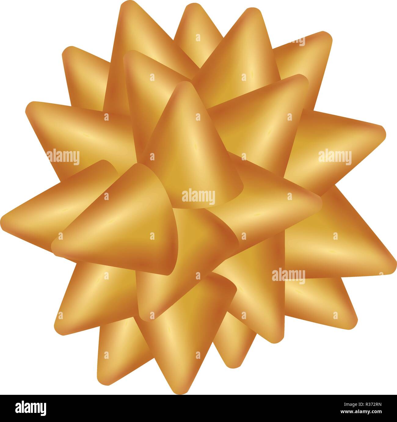golden bow ribbon tape decorative vector illustration design Stock ...