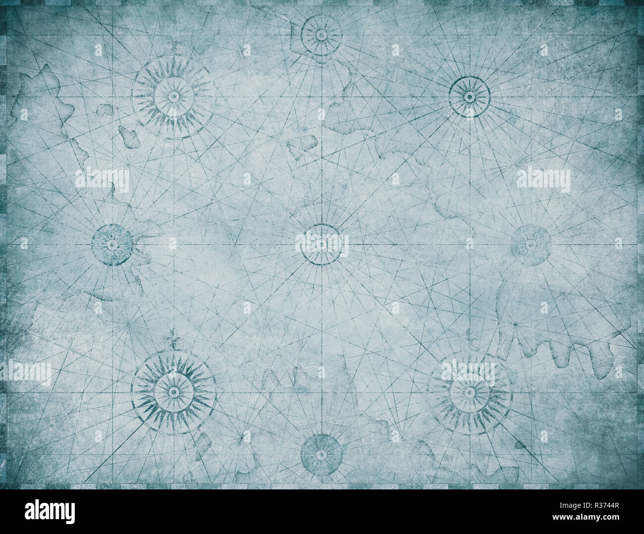 Aged pirates treasure map background hi-res stock photography and ...