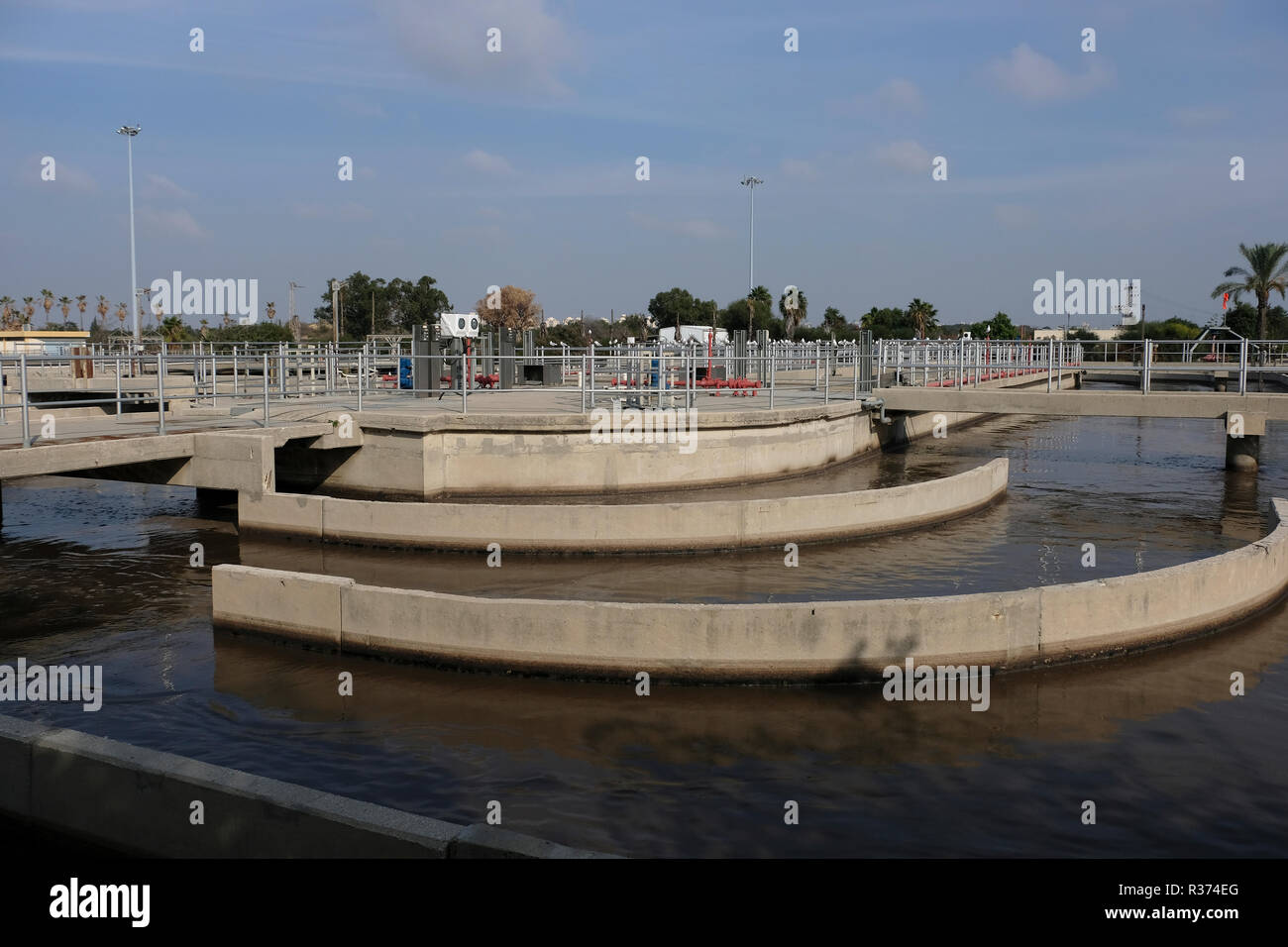 View of Shafdan Wastewater Treatment Plant, Israel’s main wastewater