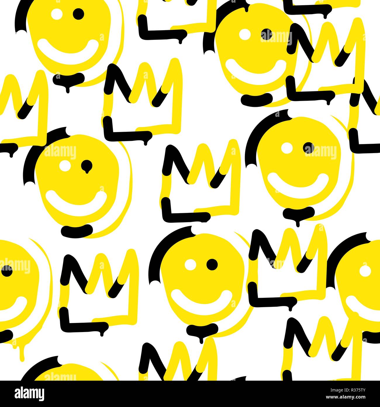 Vector seamless patterns. Trendy endless unique wallpaper Stock Vector