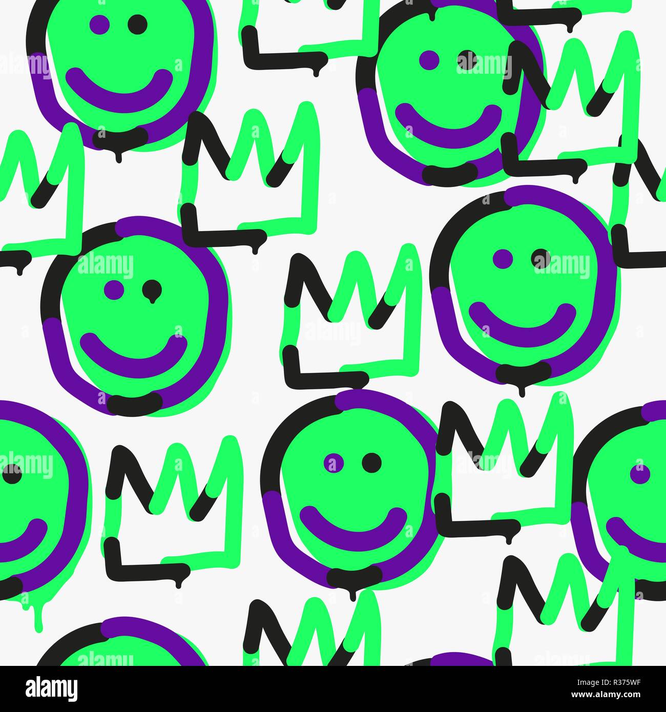 Vector seamless patterns. Trendy endless unique wallpaper Stock Vector