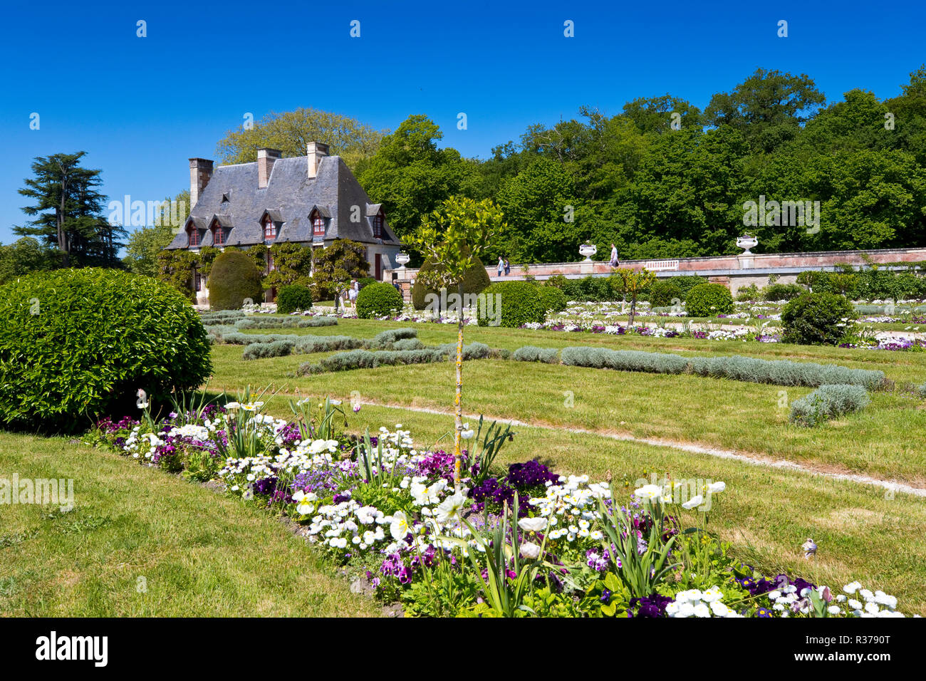 Garden of Catherine de Médicis, Château de Chenonceau, Loire Valley, France Stock Photo