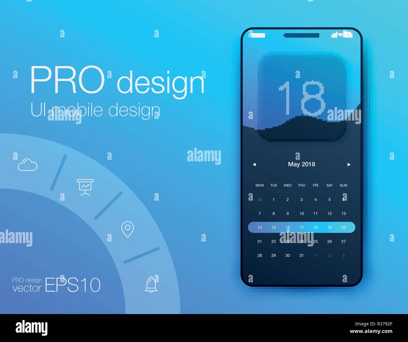 Mobile phone application for analytics. stock vector Stock Vector Image ...