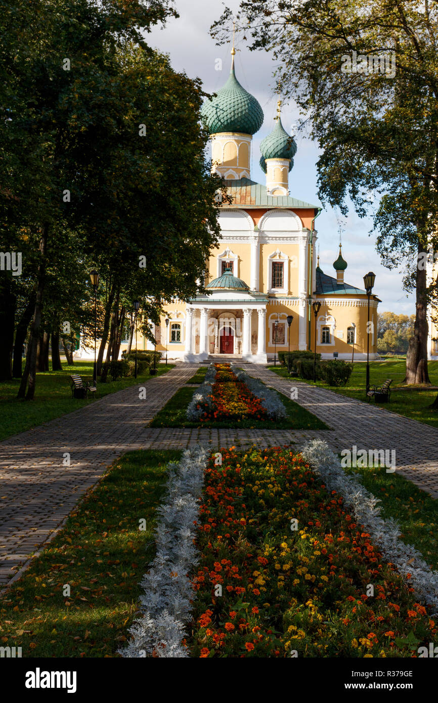 The 1713 Transfiguration Cathedral in Uglich, Uglich, Yaroslavl Oblast, Northern Russia. Stock Photo