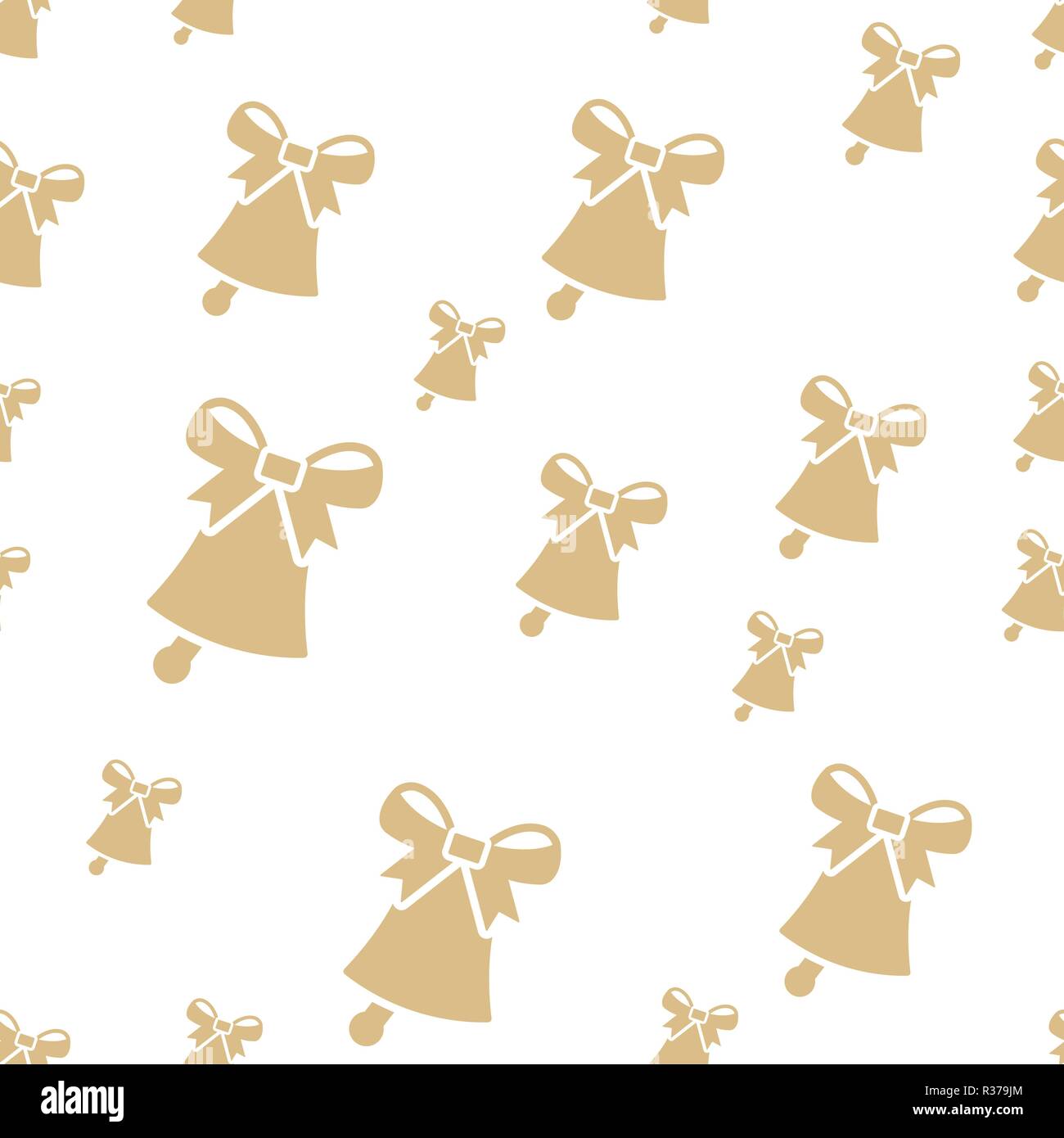 Bell pattern background cover creative design. 100 percent seamless. Wallpaper, web design, textile, printing usage Stock Vector