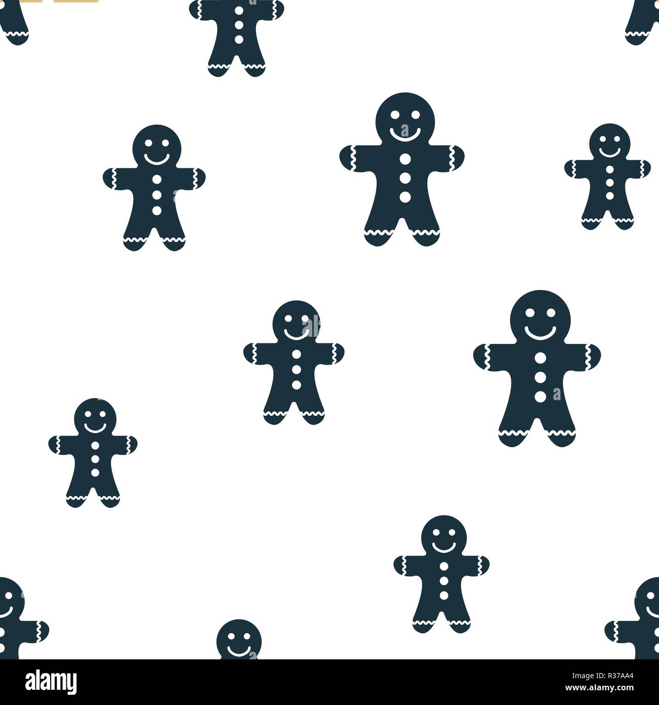 Gingerbread man pattern background cover creative design. 100 percent
