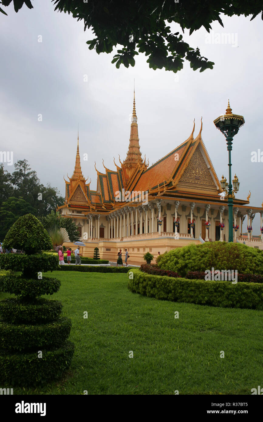 The Throne Hall (Preah Timeang Tevea Vinicchay), Royal Palace, Phnom Penh, Cambodia Stock Photo