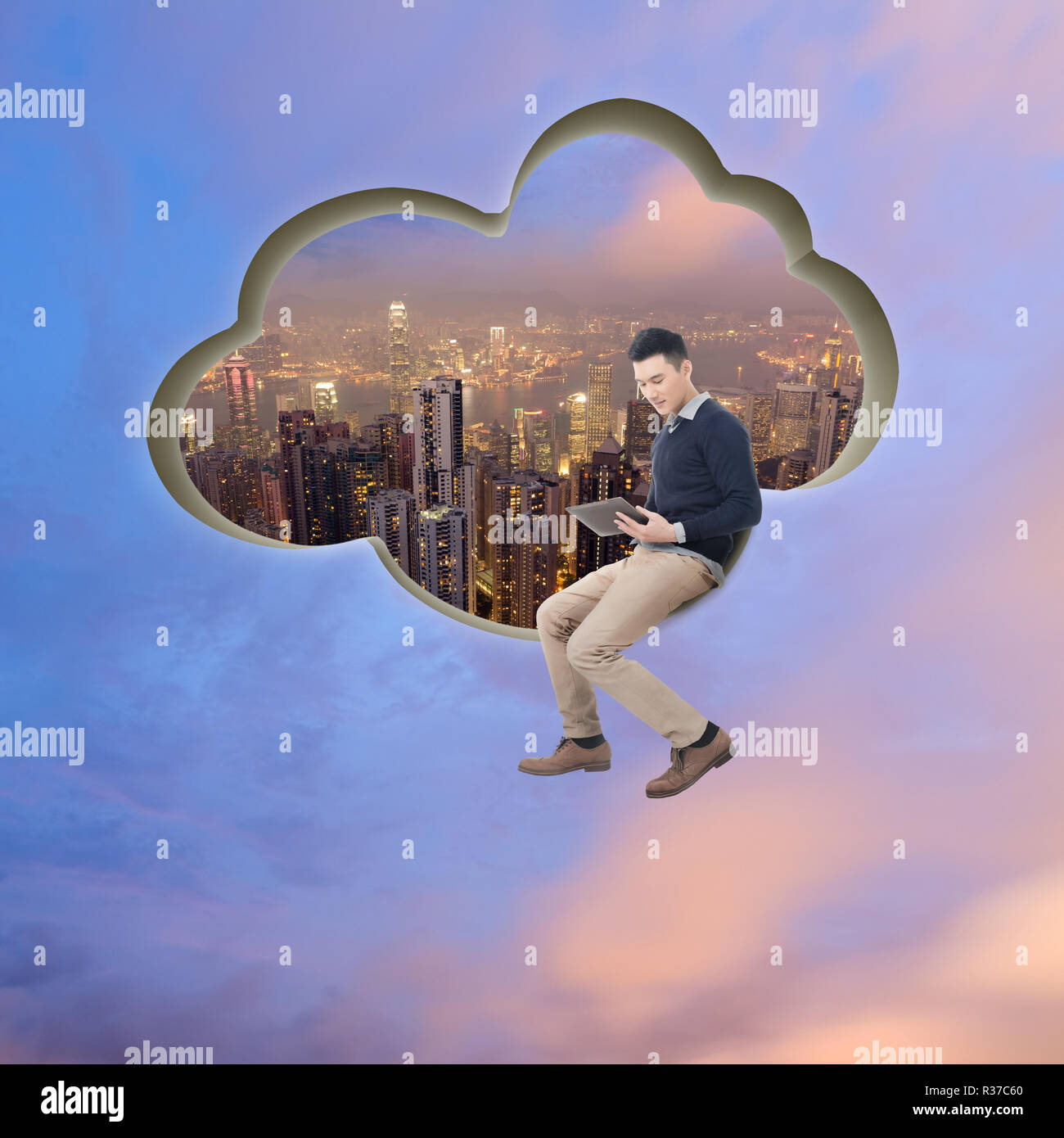 Computer tablet night sky hi-res stock photography and images - Alamy