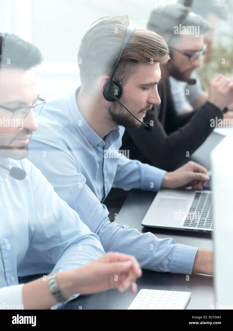 Diverse call center coworkers hi-res stock photography and images - Alamy