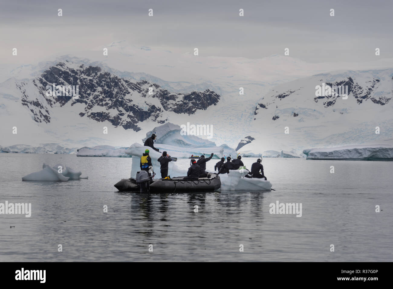 Snorkeling and diving in cold water Stock Photo Alamy