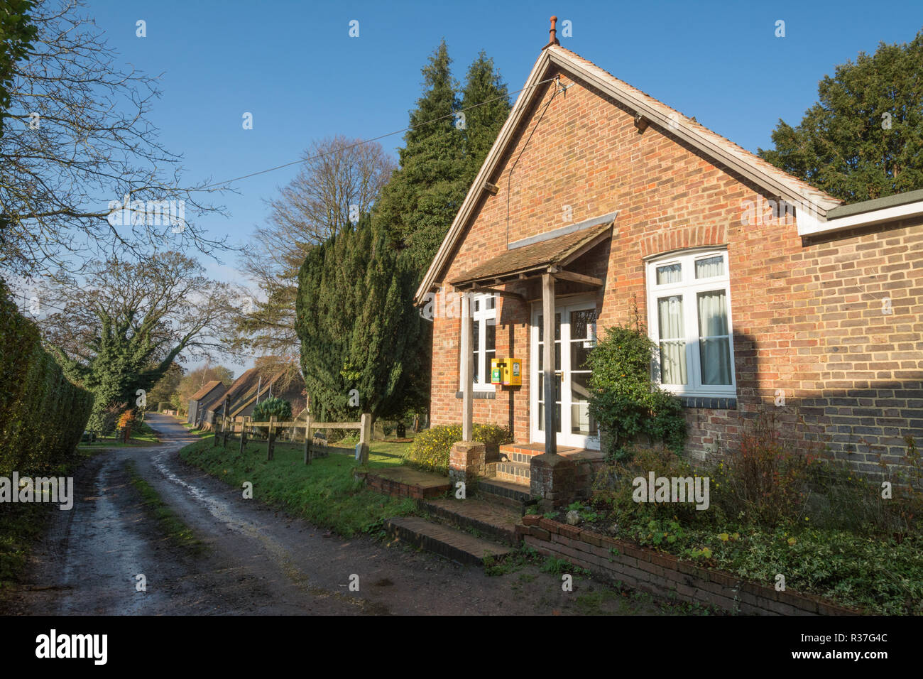 Church hall in the small rural village of Wanborough, Surrey, UK Stock Photo