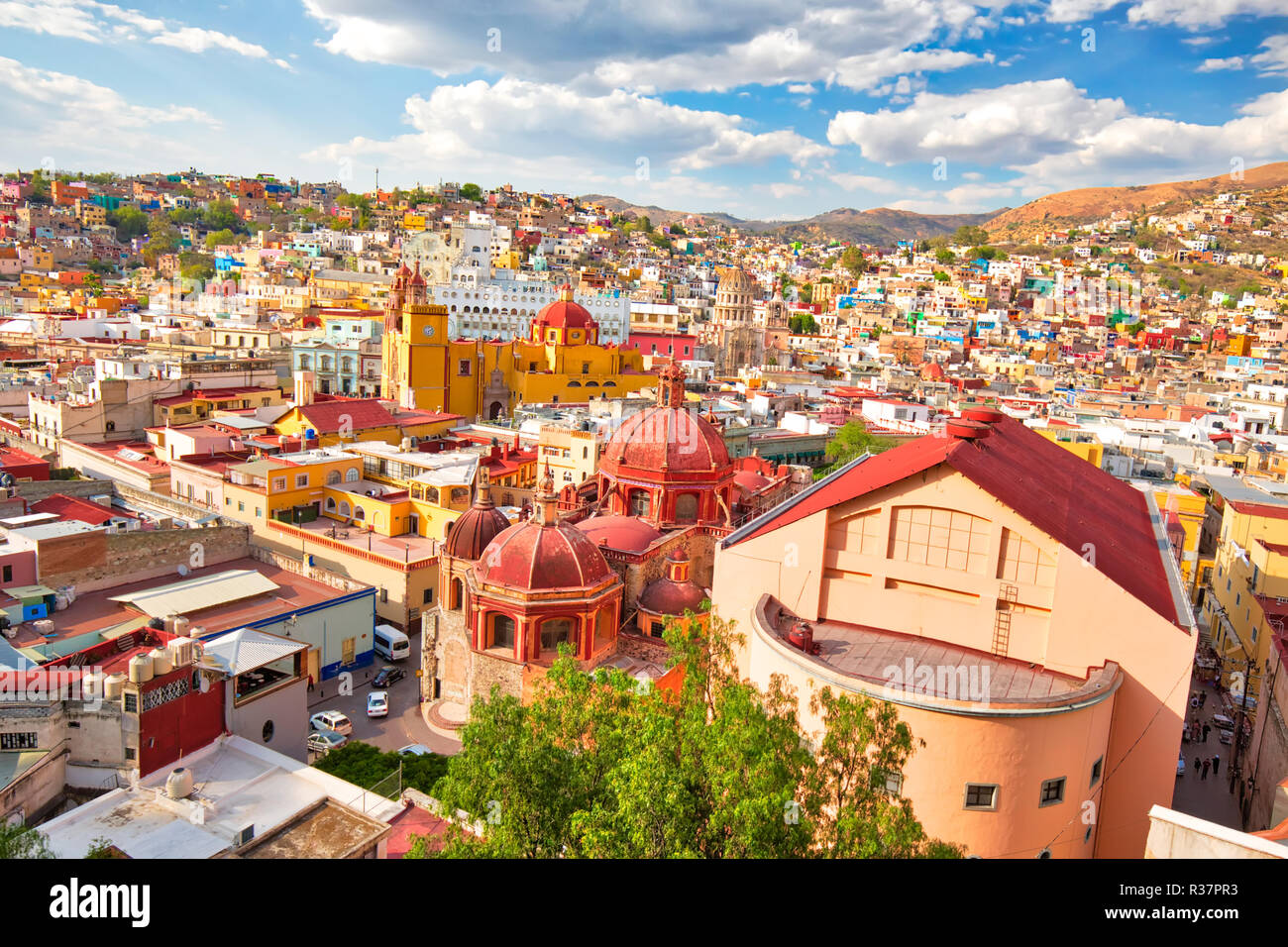 Guanajuato, scenic city lookout and panoramic views from city funicular Stock Photo