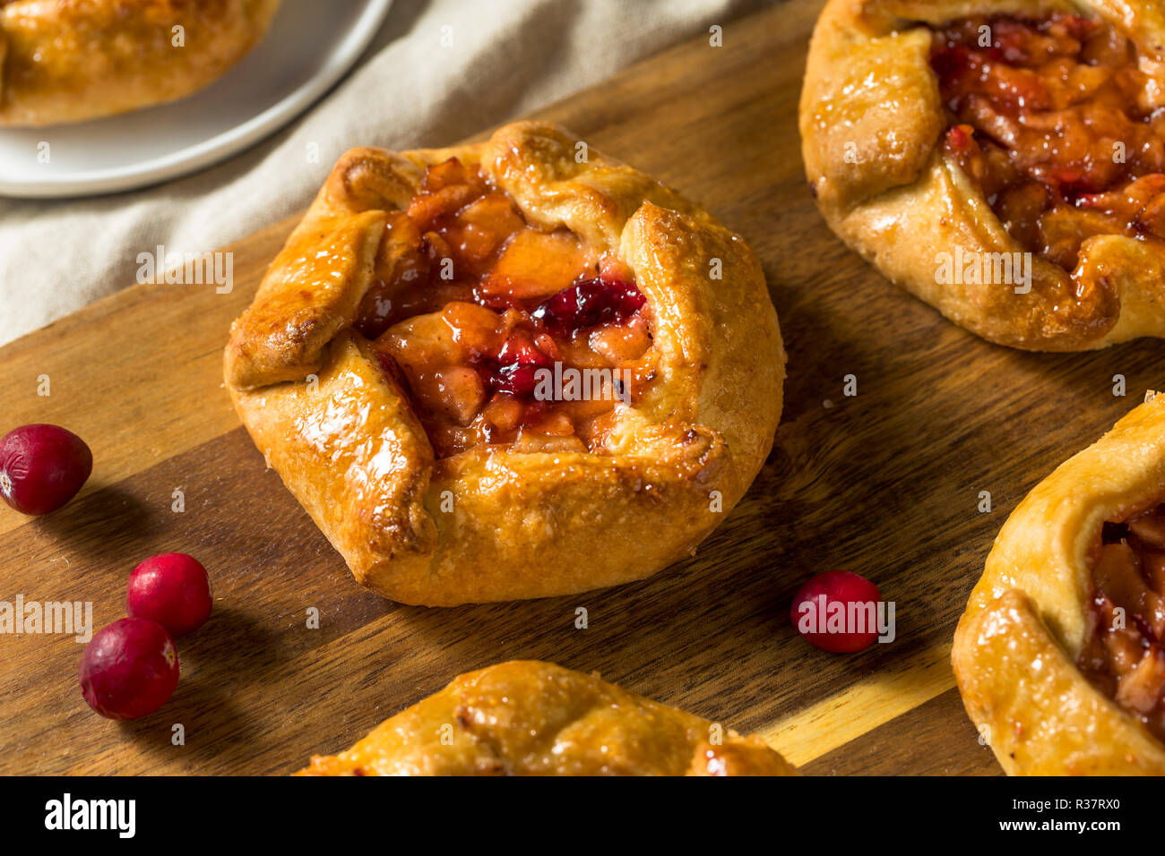 Sweet Homemade Apple Cranberry Tart Ready to Eat Stock Photo - Alamy