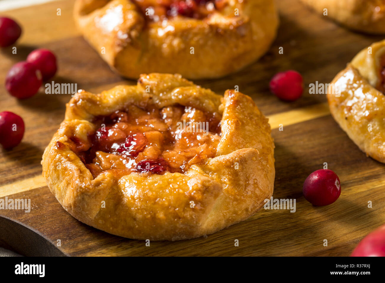 Sweet Homemade Apple Cranberry Tart Ready to Eat Stock Photo - Alamy