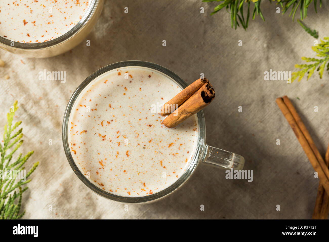 Homemade Puerto Rican Coquito Eggnog for the Holidays Stock Photo