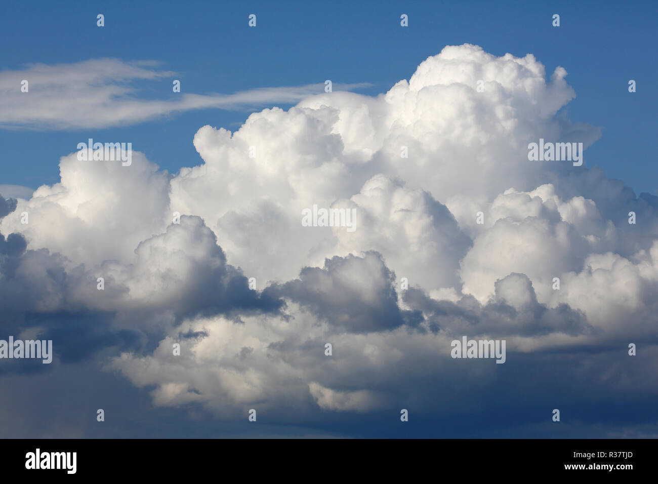 Cloud formation in the blue sky, cluster clouds, cumulus clouds