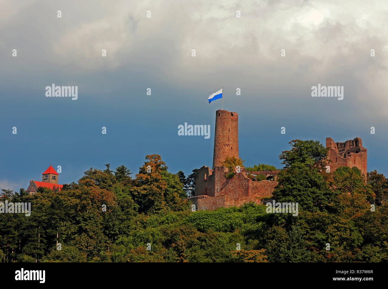 burg windeck and wachenburg about weinheim Stock Photo