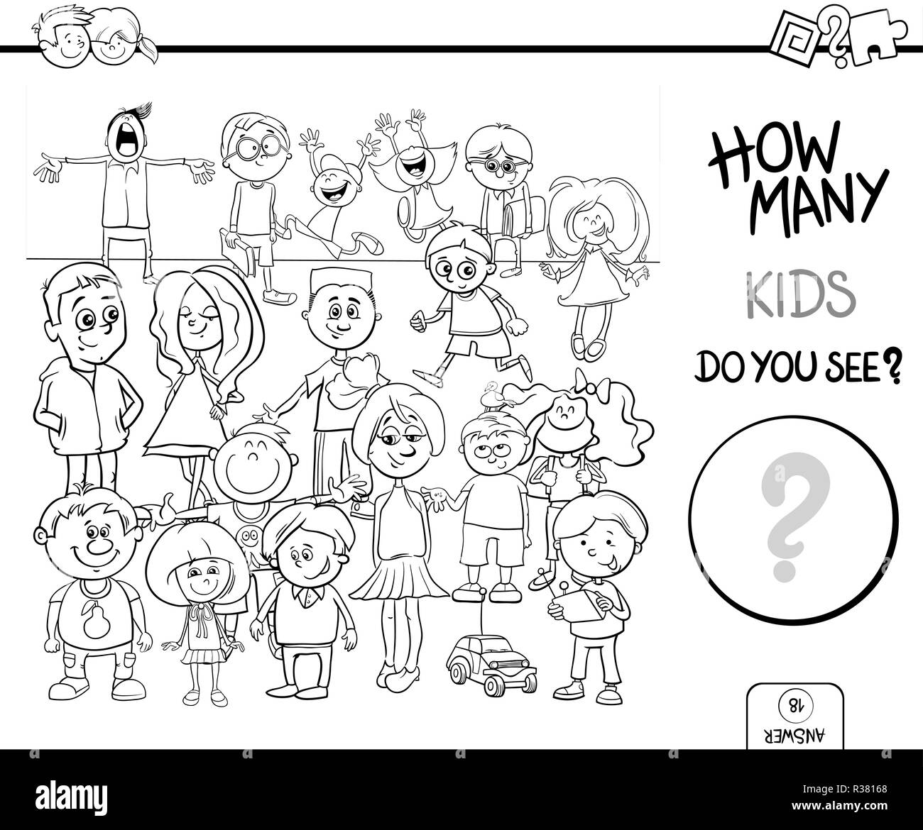 Counting game coloring book hi-res stock photography and images - Alamy