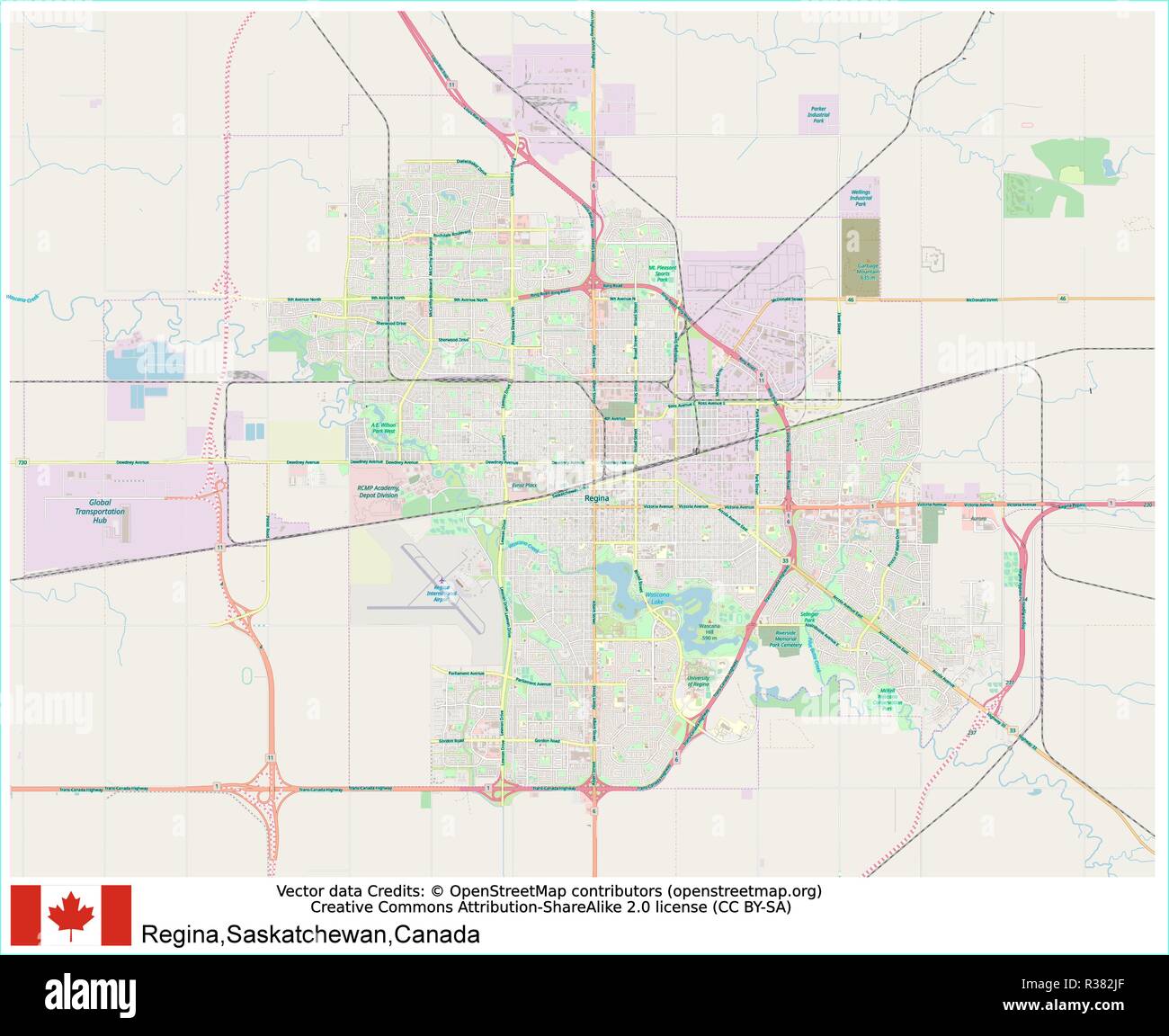 Regina Map HD Stock Images - Shutterstock