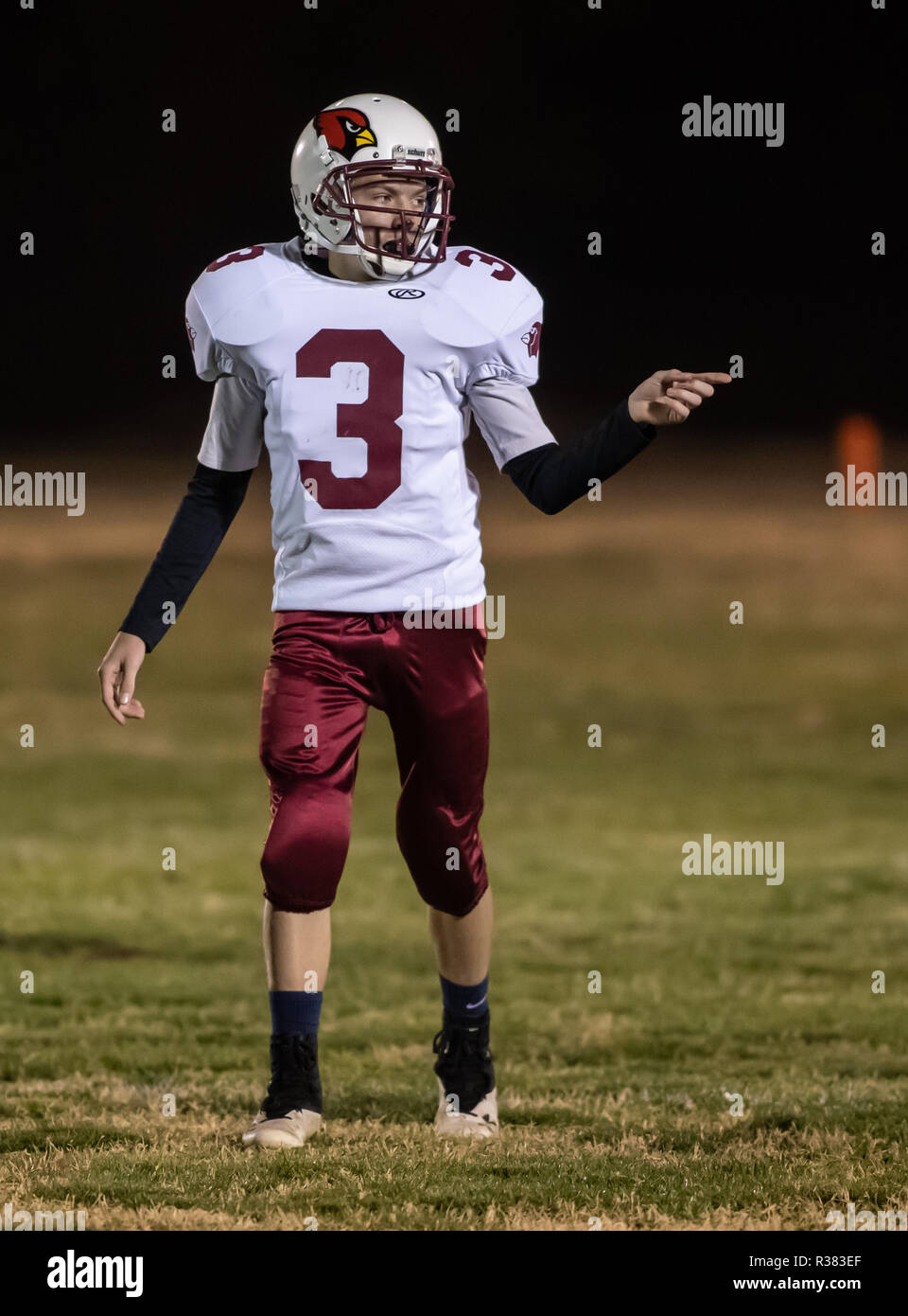 Football action with Big Valley vs. Los Molinos High School in Palo