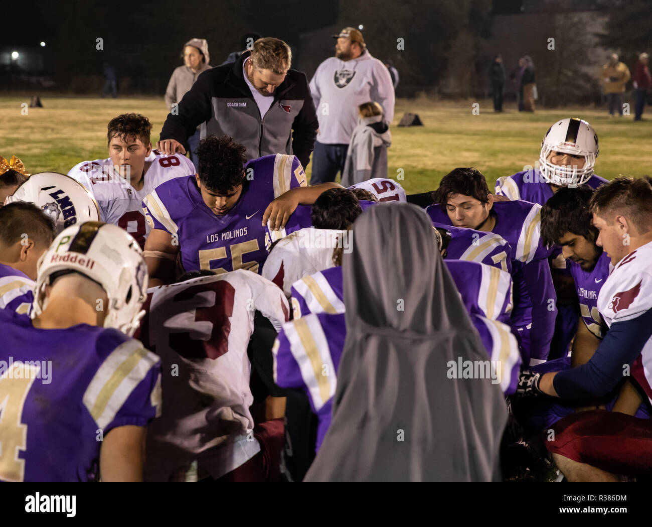 Football action with Big Valley vs. Los Molinos High School in Palo