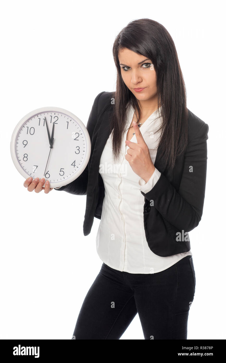 office workers with clock Stock Photo - Alamy