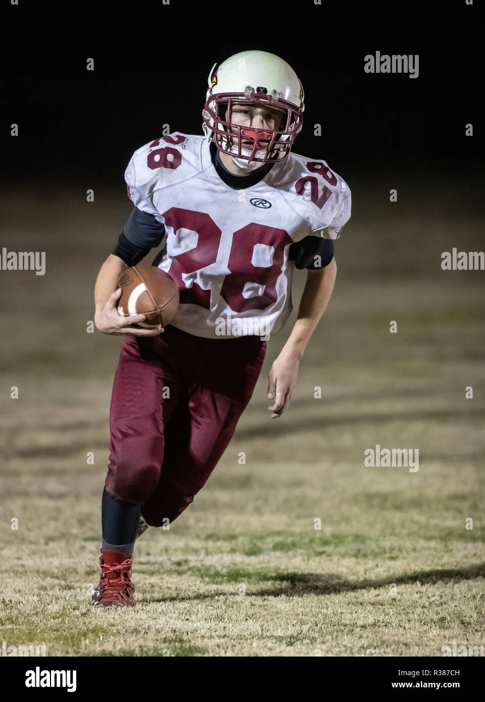 Football action with Big Valley vs. Los Molinos High School in Palo