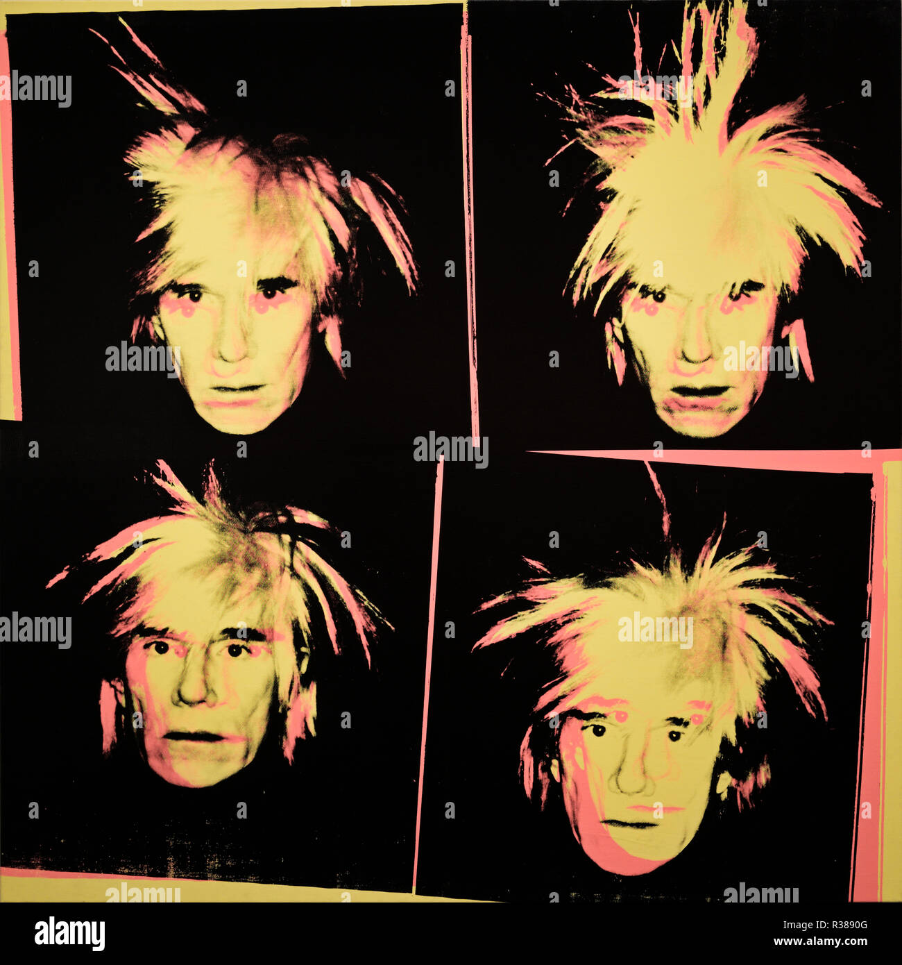 Andy Warhol, self portrait, 1986 silkscreen ink on canvas Stock Photo