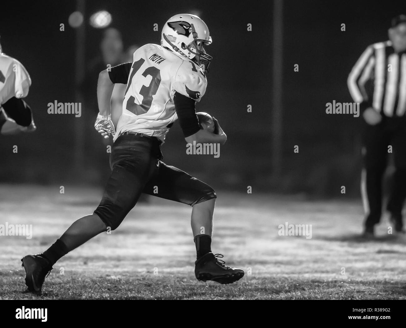 Football action with Big Valley vs. Los Molinos High School in Palo