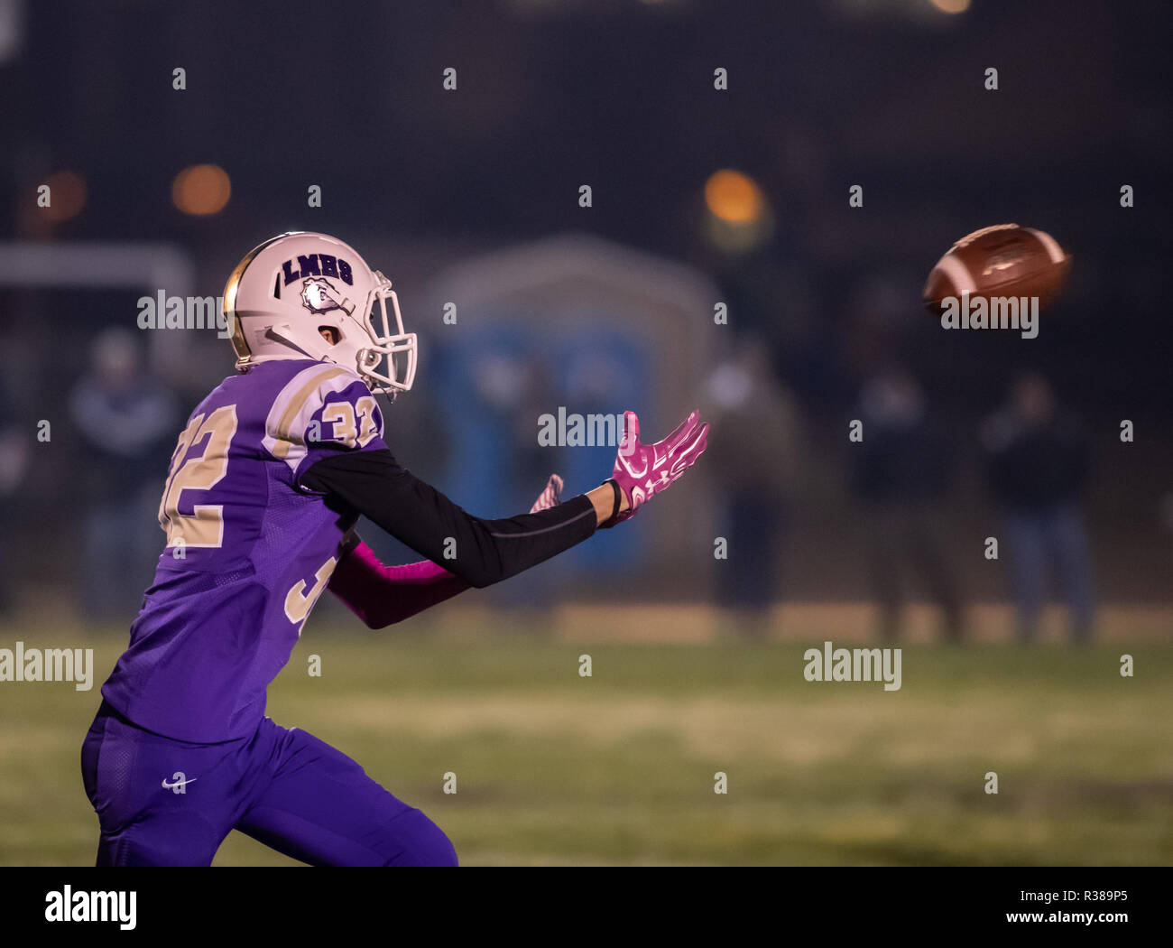 Football action with Big Valley vs. Los Molinos High School in Palo