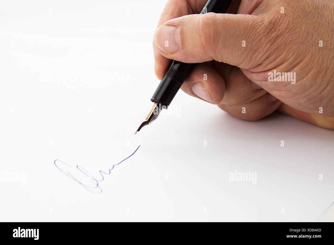 signature with filler Stock Photo