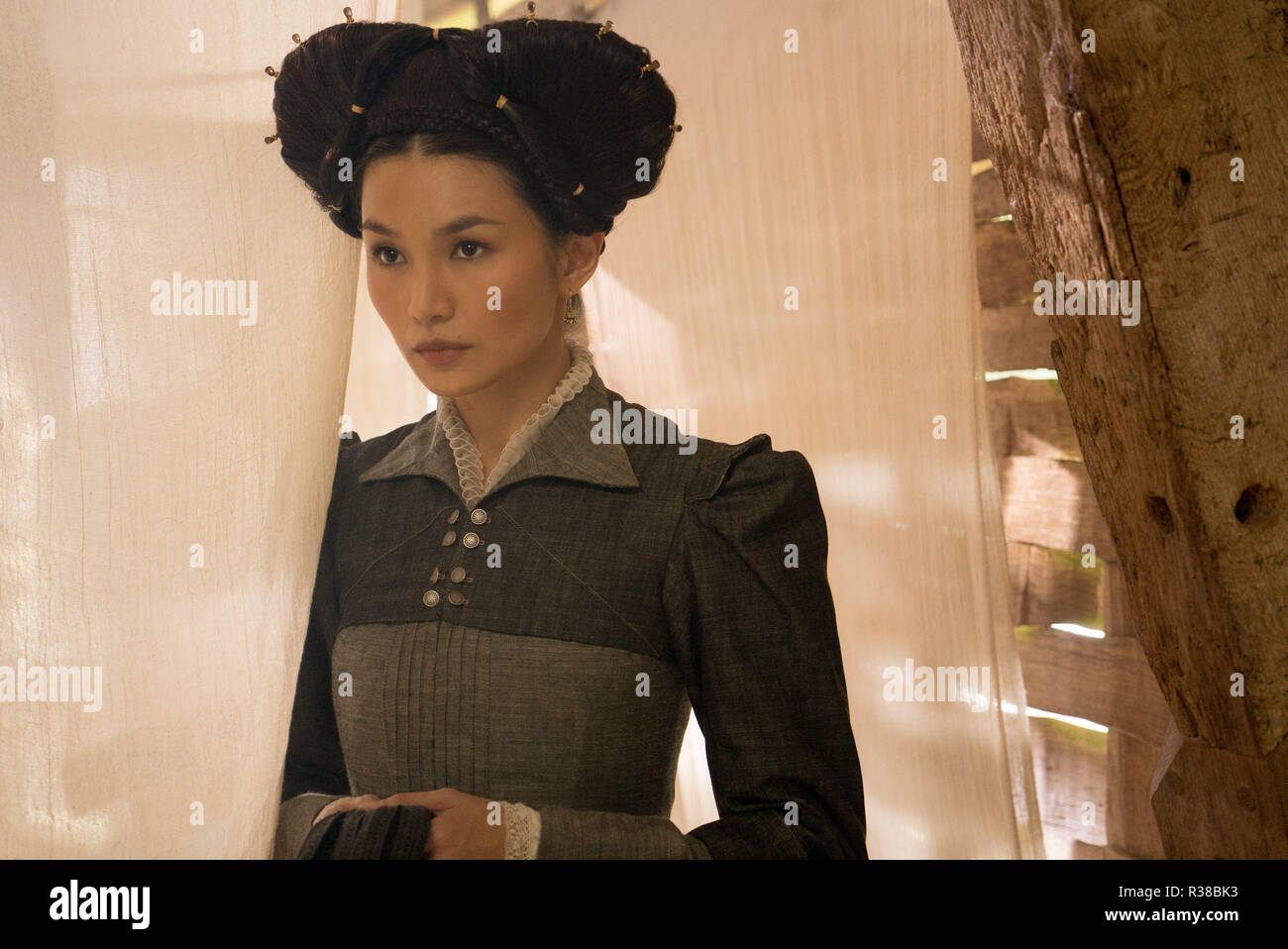 RELEASE DATE: November 2, 2018 TITLE: Mary Queen Of Scots STUDIO: Focus Features DIRECTOR: Josie Rourke PLOT: Mary Stuart's attempt to overthrow her cousin Elizabeth I, Queen of England, finds her condemned to years of imprisonment before facing execution. STARRING: GEMMA CHAN as Bess of Hardwick. (Credit Image: © Focus Features/Entertainment Pictures) Stock Photo
