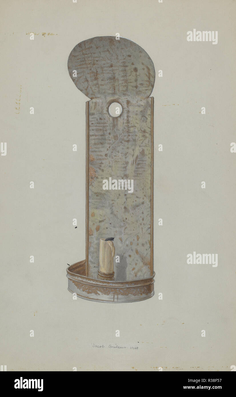 Sconce. Dated: 1938. Dimensions: overall: 35.6 x 23.7 cm (14 x 9 5/16 in.)  Original IAD Object: top: 4' high; 5' wide; back plate 10' high; 4' wide; bottom 4 1/2' wide. Medium: watercolor and graphite on paperboard. Museum: National Gallery of Art, Washington DC. Author: Jacob Gielens. Stock Photo
