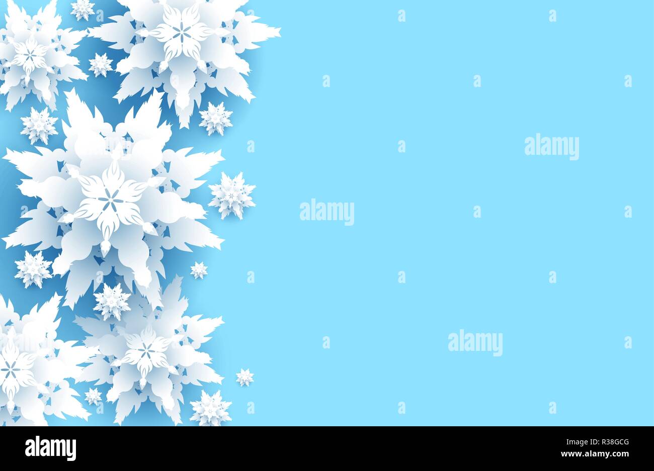 Snowy winter sky Stock Vector
